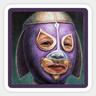 Olivia: Wrestling Mask Portrait Sticker